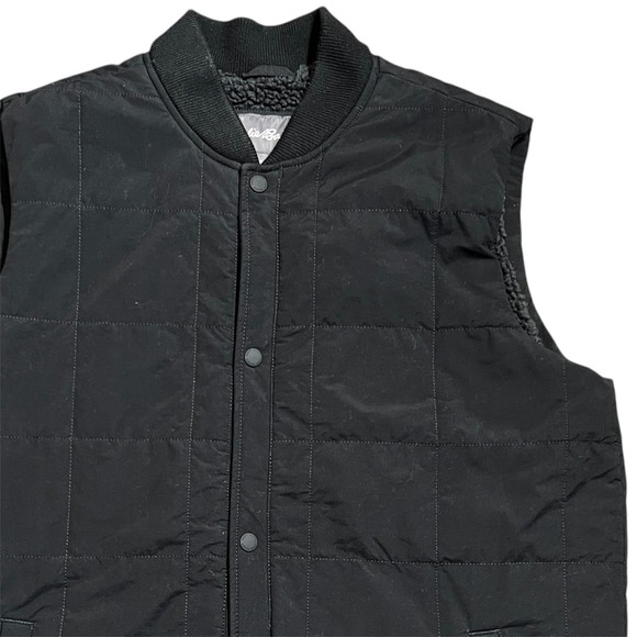 Eddie Bauer Other - Eddie Bauer Mens Insulated Quilted Vest Black Sherpa Collar Size TL